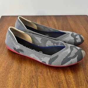 Rothy's Camo Flats Grey Red